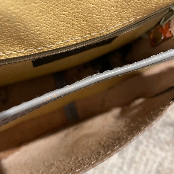 Genuine Leather Small Gray Crossbody Purse Made in Italy 🇮🇹 Florence - Picture 6 of 10